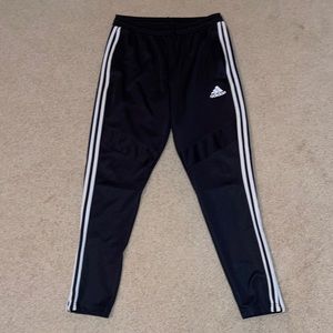 Adidas Zip Up Athletic 3 Stripe Joggers